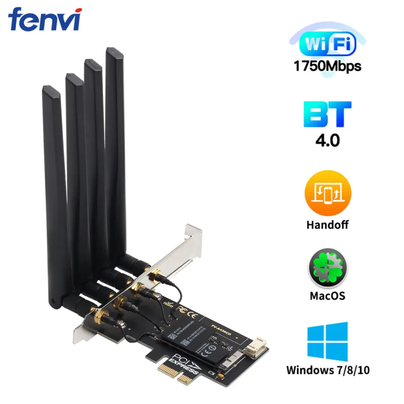 Двухдиапазонный BCM94360CD 1750 мбит/с 802.11ac WiFi Bluetooth 4,0 и AC1200 BCM94360CS2 PCIE беспроводной адаптер MacOS Hackintosh настольный пк