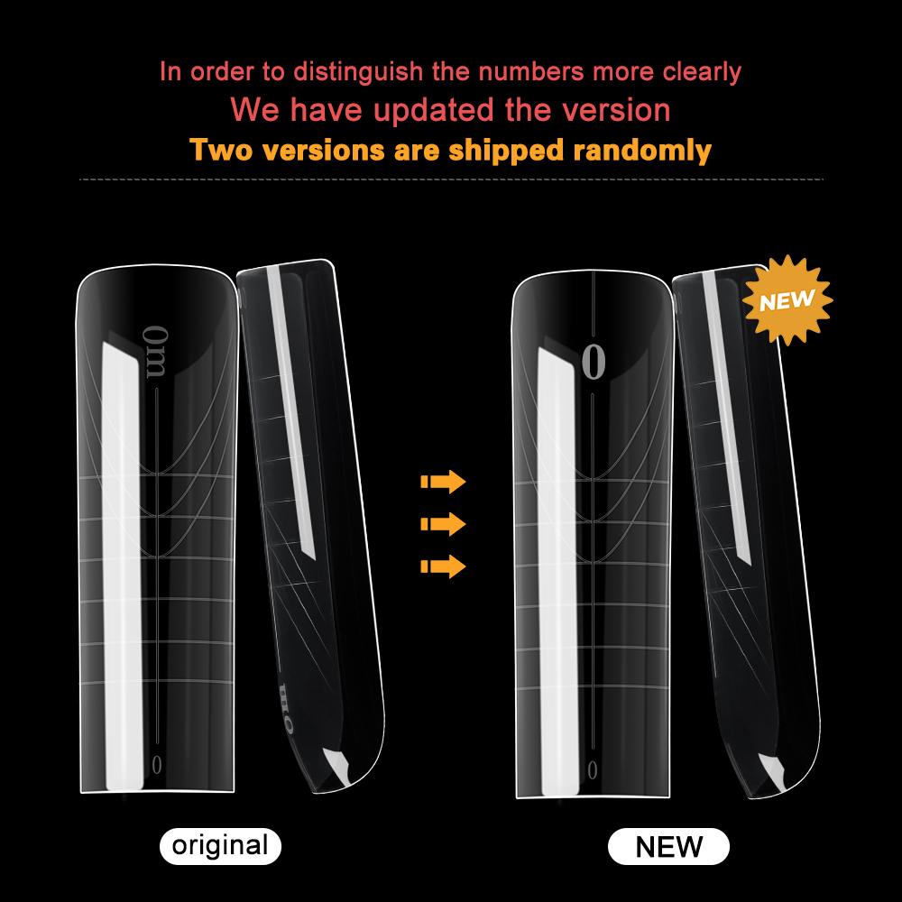 MOWOT New Square Dual Nail Form Extension False Nail Tips Quick Building Gel Molds Full Cover Large Size Acrylic Nail Top Forms