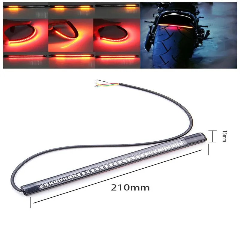 Luz de freno de motocicleta 2835 3014 lámpara de cola universal SMD accesorios universales para coche