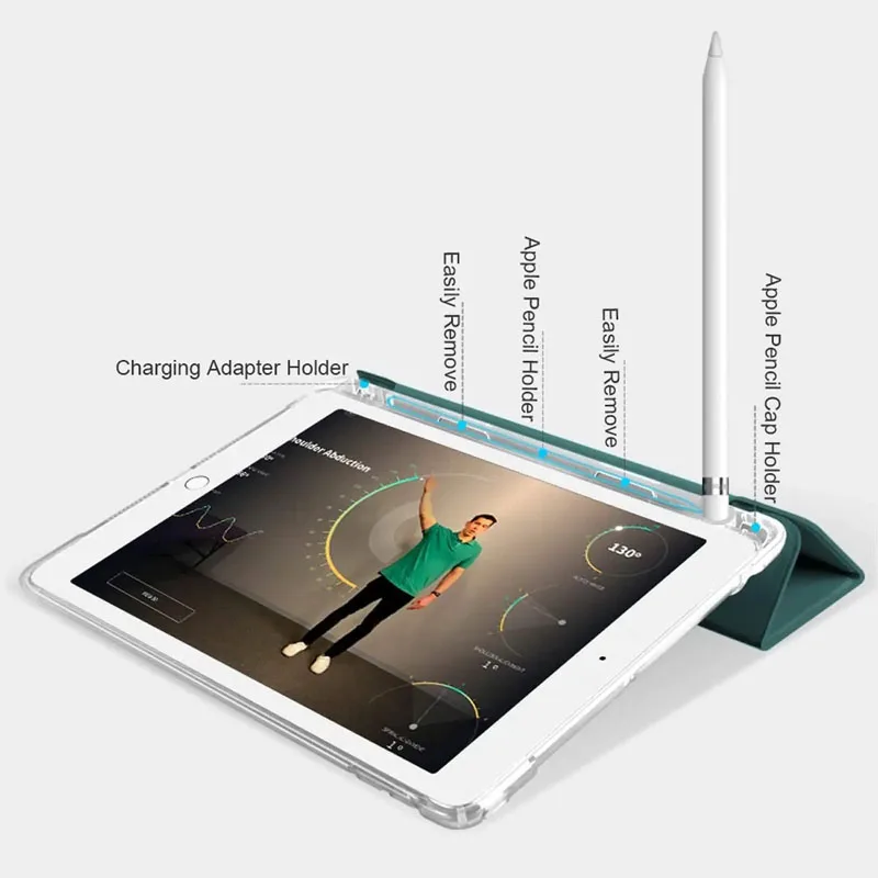 สําหรับIpad 7th 8th 9th Generation 10.2 กรณีiPad Pro 11 ฝาครอบiPad Air 5th 4th 10th 10.9 10.5 6th 9.7 สมาร์ทผู้ถือดินสอFunda