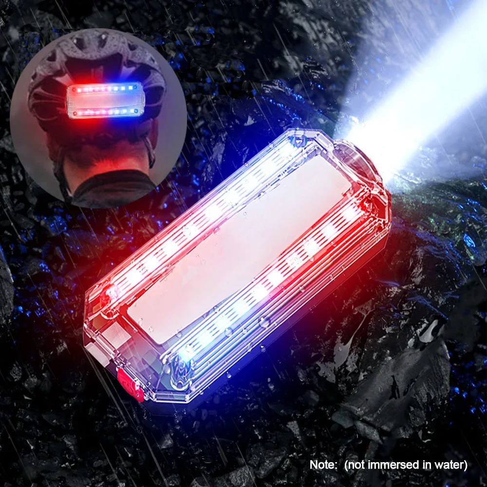 Rot & blau LED Blitz Warnleuchte Polizei Schulter clip Taschenlampe Outdoor Lauflicht USB wiederauf ladbare Schutzhelm Arbeits lampe