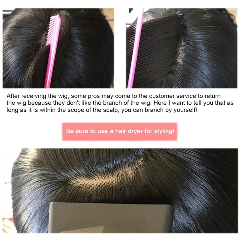 Mid-point Bangs Fluffy Short Natural Business Daily Wig for Man Synthetic Blending Wig Cosplay Easy To Wear on The Go 코스프레