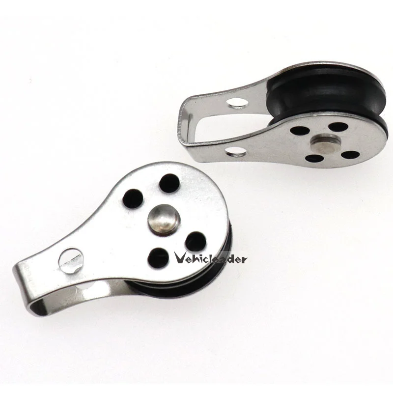 Bloques de polea individual de acero inoxidable 316, polea extraíble de nailon para línea de lavado, accesorios para velero, 2/4/6/10 Uds.
