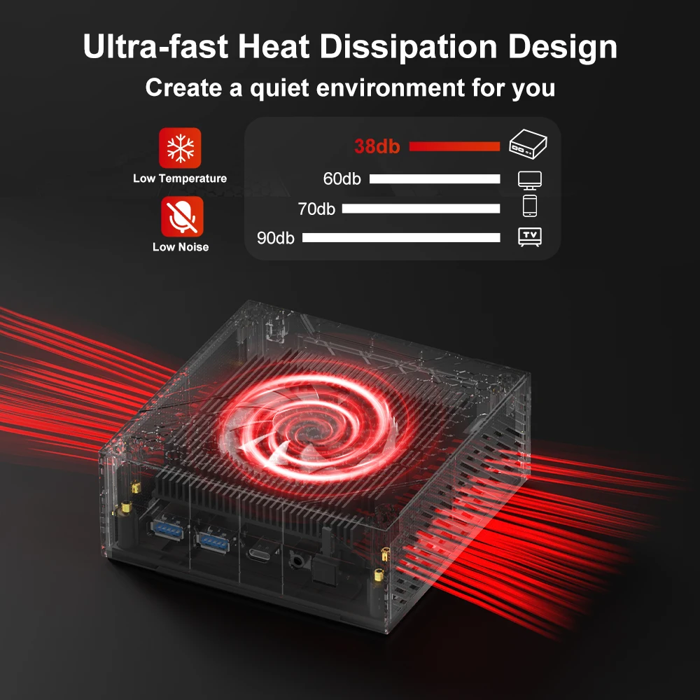 FIREBAT AM02 MINI PC AMD Ryzen 5 6600H DDR5 16 GB RAM 512 GB SSD WIFI6 BT5.2 Computer desktop portatile MINI-PC