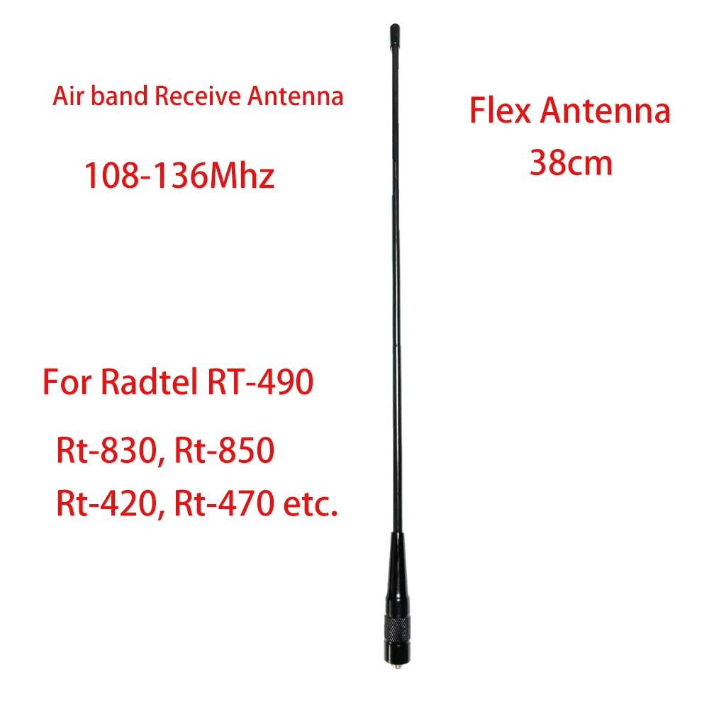 Không Khí Hàng Không Ban Nhạc Flex Roi Ăng Ten 108-136Mhz Cho Radtel Rt-490 Rt-68 Rt-4b Rt-830 Rt-850 Rt-890 Rt-470 Rt-420 và Nhiều Hơn Nữa