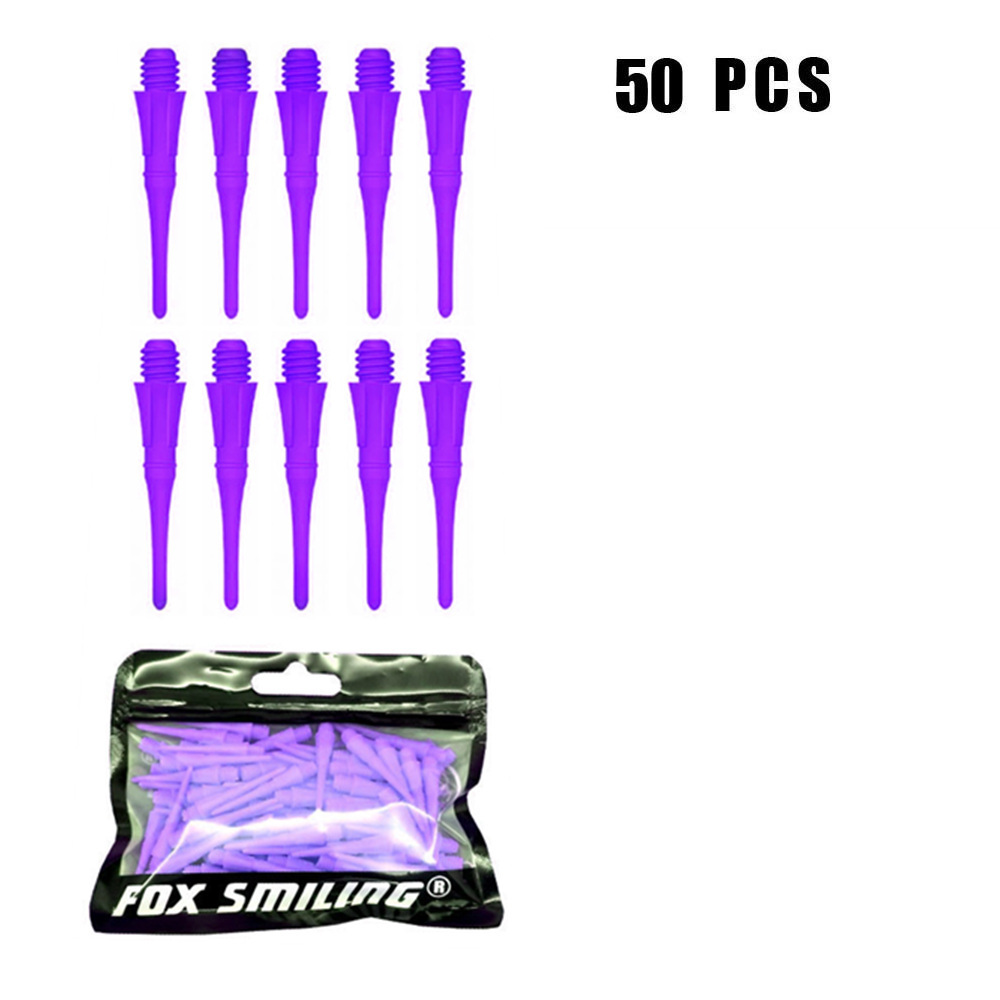 Fox Smiling 50 Uds 25mm azul 2BA punta suave de dardo profesional para punta de Dardos electrónicos