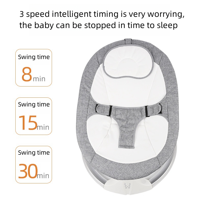 Cadeira de balanço para bebês, cadeira mágica confortável para bebês, pode deitar e sentar, elétrica automática para dormir, berço infantil