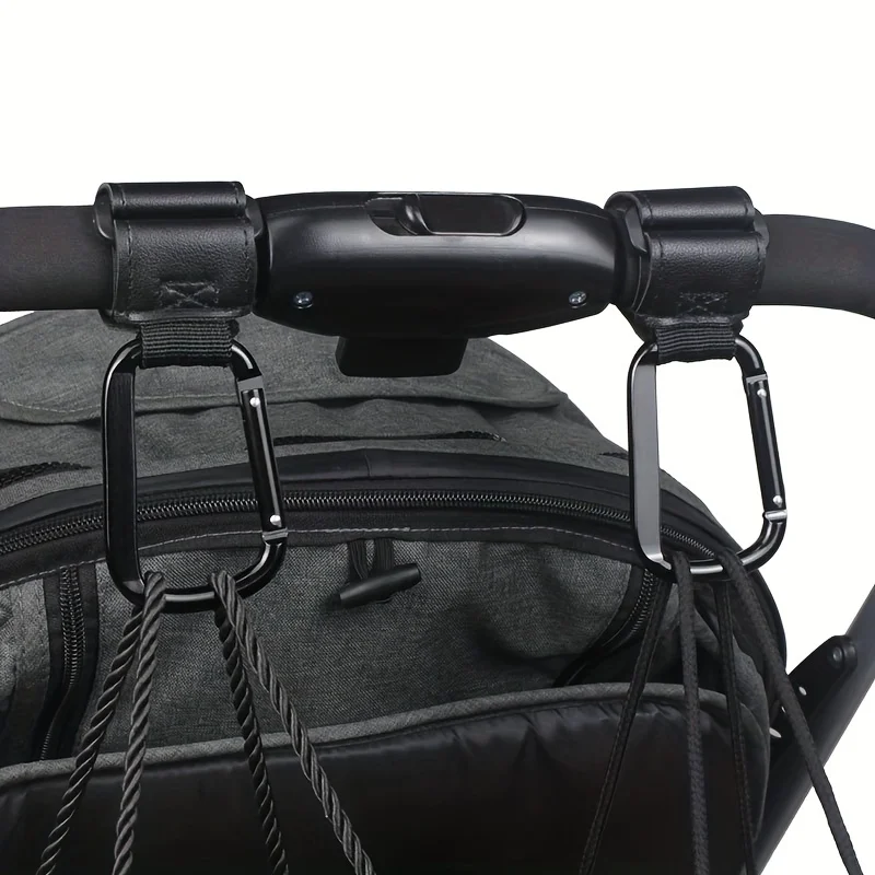 Clipe universal de ganchos para carrinho de bebê – acessório de suspensão resistente para sacos de fraldas, compatível com carrinhos de compras/assentos de carro