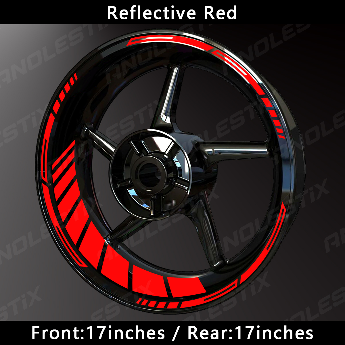 Adesivos refletivos para roda de motocicleta, decalque para aro, 17 polegadas, para yamaha, honda, kawasaki, suzuki, bmw, ktm, husqvarna, triumph