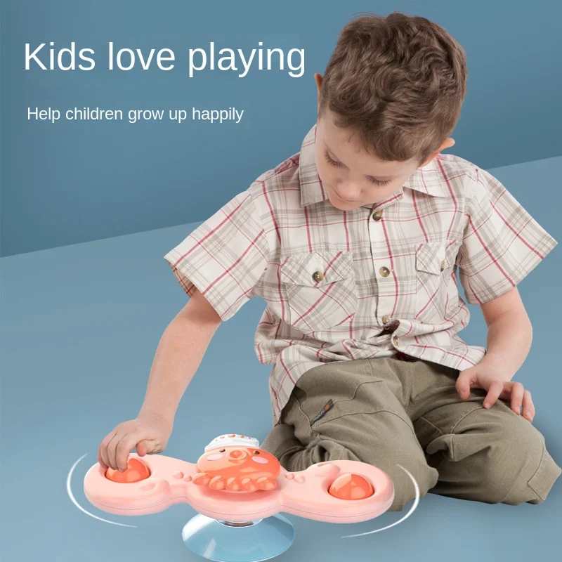 3 Con Của Phòng Tắm Tắm Đầu Ngón Tay Vui Quay Đầu Hoạt Hình Hình Xoay Mút Tắm Bơi Fidget Đồ Chơi Cho Bé lục Lạc Quà Tặng