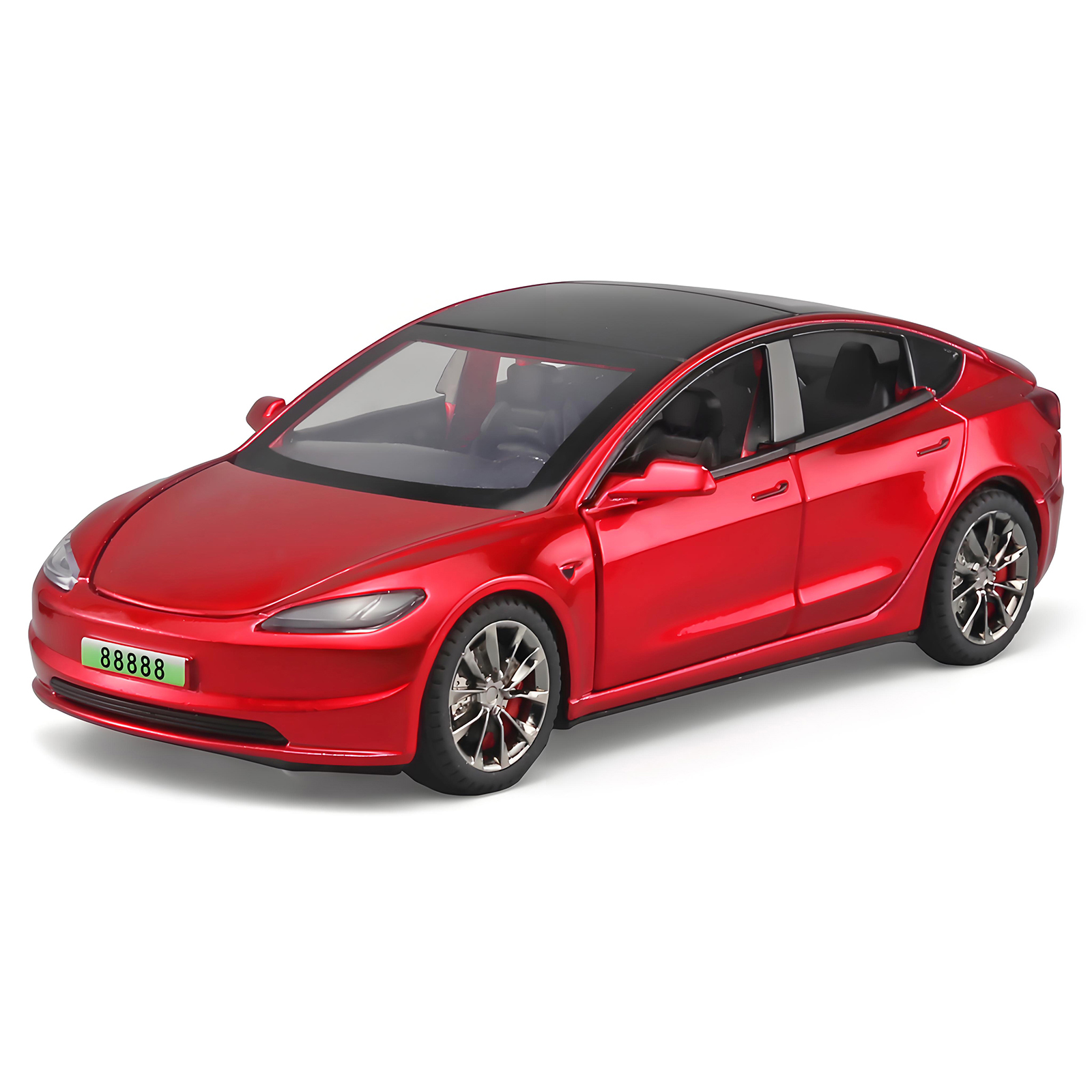 2024 NEW 1:32 Model3 Model 3 Alloy Muscle Car Model Sound and Light Pull Back Children's Toy Collectibles Birthday gift