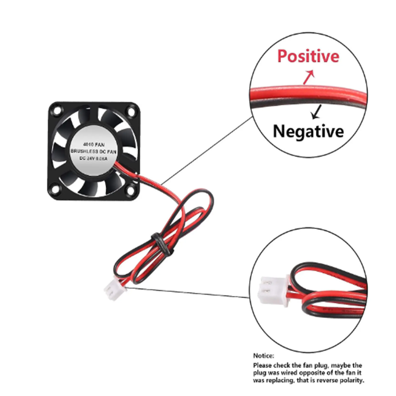 4 pièces ventilateur de refroidissement d'imprimante 3D 4010 ventilateur 40X40X10mm roulement hydraulique sans brosse DC 12v 24v ventilateurs de refroidissement pour imprimante 3D