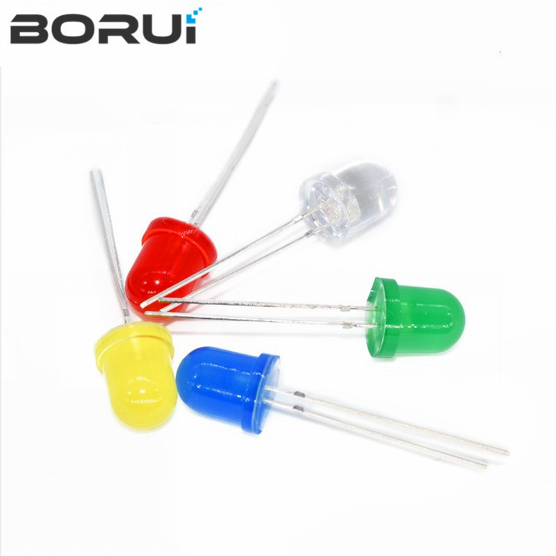 10Pcs F10 10MM LED Leuchtdiode Rot Weiß Gelb Grün Blau 3V DIY PCB Schaltung Transparent Diffuse arduino Birne
