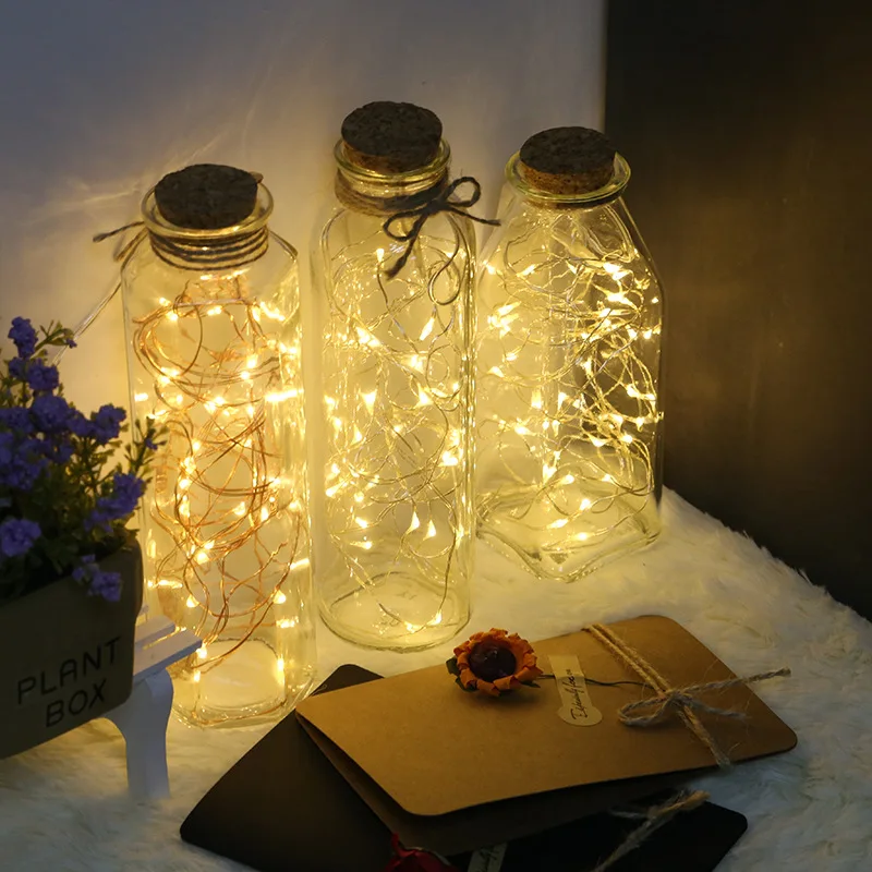 20 ไฟ LED ขวดไวน์ Cork, 2M Cork ไฟ Fairy MINI String ไฟสําหรับขวดเหล้าหัตถกรรมงานแต่งงานตกแต่ง