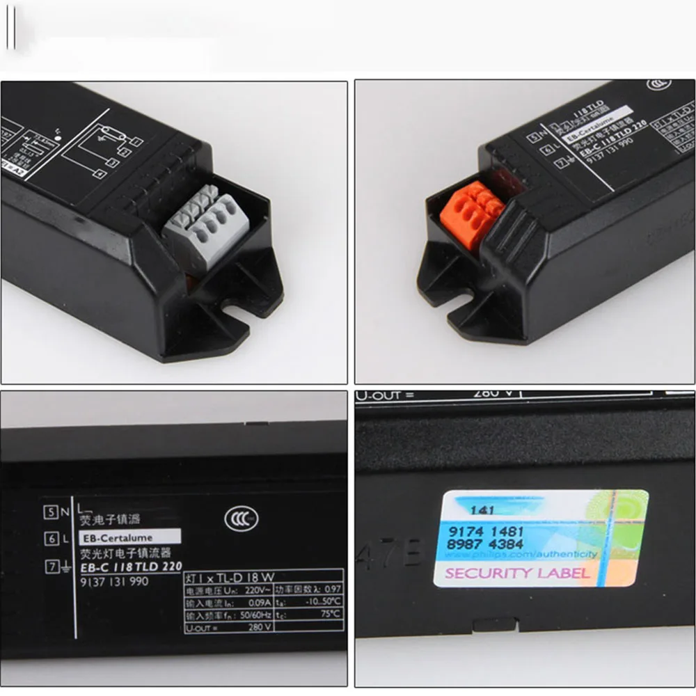 EB-C 118 TLD 220 18W untuk Philips T8, lampu neon tabung frekuensi tinggi elektronik Ballast HF-S satu tarik