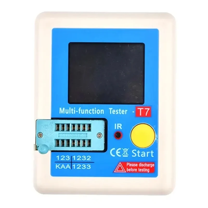 เครื่องทดสอบทรานซิสเตอร์แบบ LCR-T7มัลติมิเตอร์หน้าจอแบบมีสีสัน TFT สำหรับไดโอดไตรโอด Ms/pnpppn ตัวเก็บประจุตัวต้านทานทรานซิสเตอร์