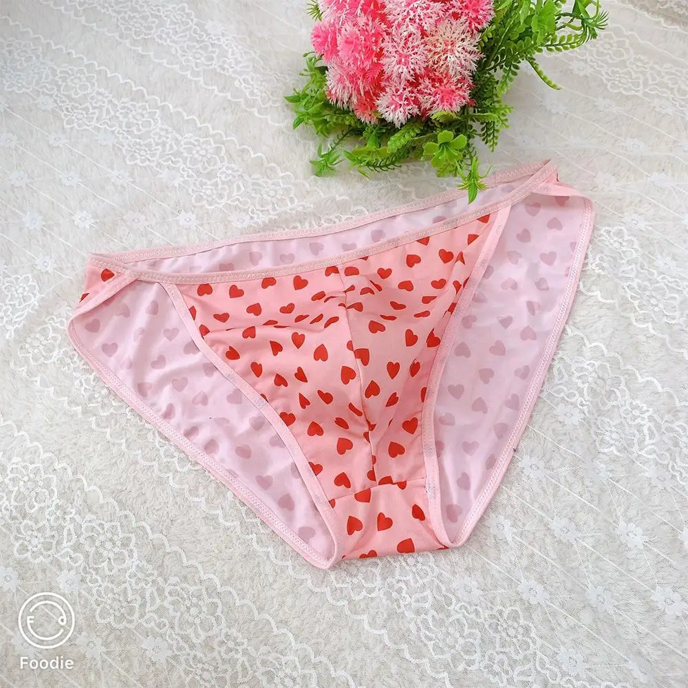 Bikini Männer Eis Seide Slip Nahtlose Unterwäsche Männlich Gedruckt Ausbuchtung Beutel Unterhose Badehose Mann Atmungsaktive Knickers Weiche Dessous