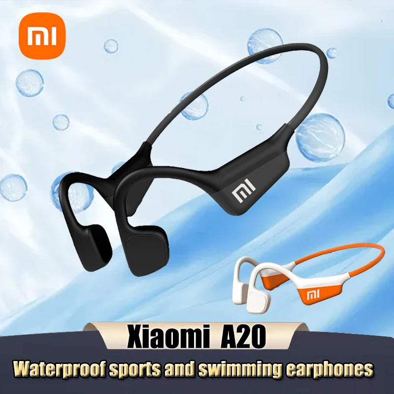 Xiaomi-auriculares inalámbricos A20 de conducción ósea, compatibles con Bluetooth, TWS, con micrófono, para deportes de natación