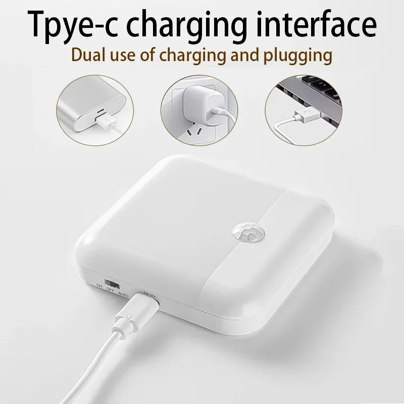 Rechargeable Motion Sensor Night Light,Warm White LED Wall Lamp,Magnetic Mount,Bedroom Hallway Toilet Closet Stairs Cabinet Hall