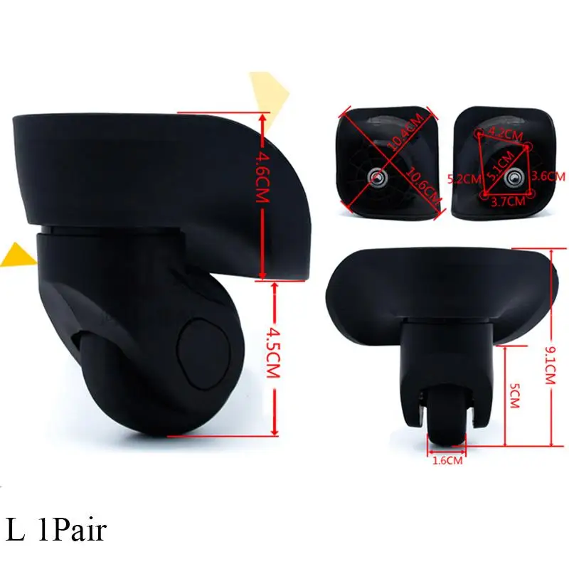 1 쌍 교체 수하물 바퀴 수리 여행 가방 용 DIY 액세서리 범용 내마모성 수하물 바퀴