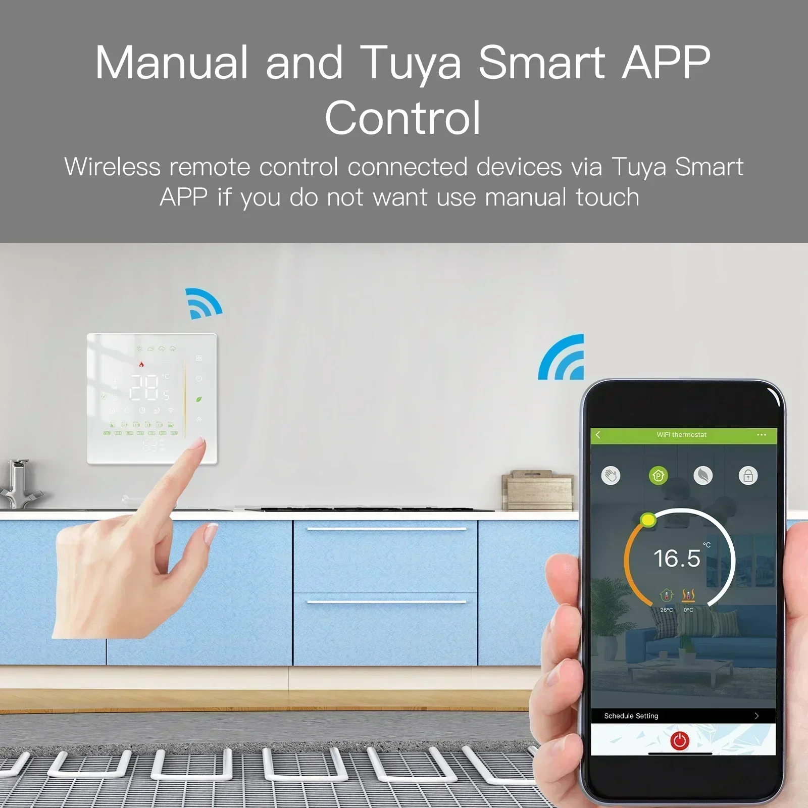 MOES WiFi agua/termostato de calefacción de suelo eléctrico Zigbee agua caldera de Gas Control de temperatura Tuya/aplicación inteligente Alexa Google Voice
