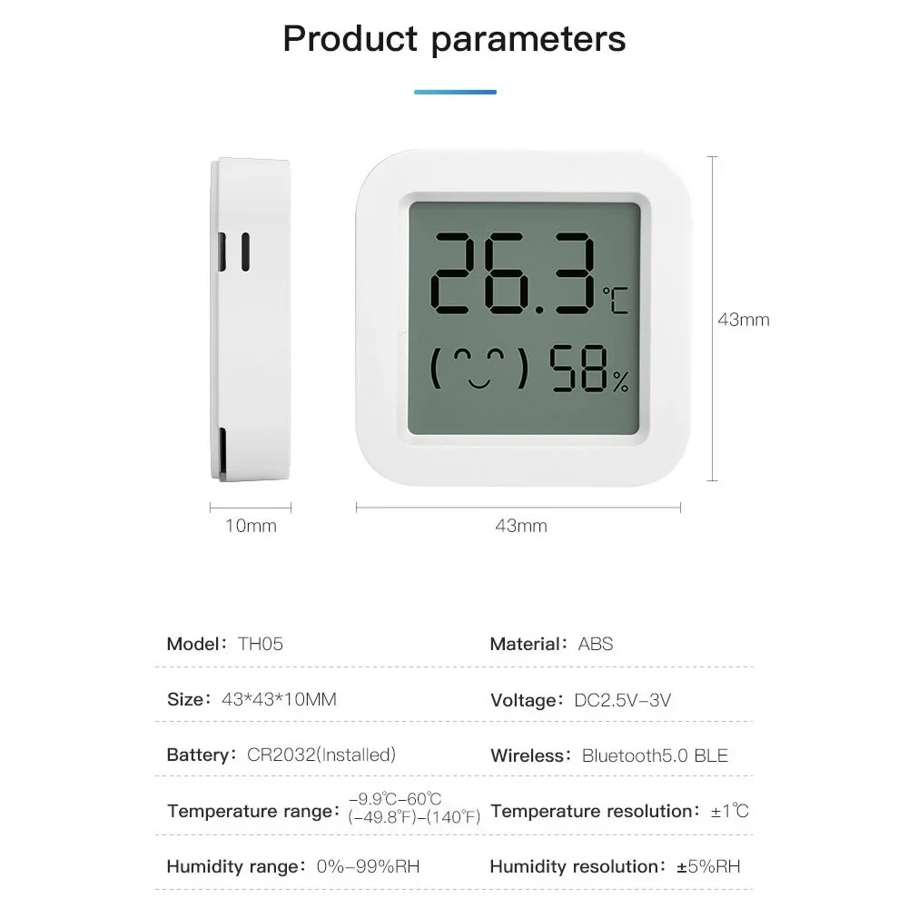 Sensor de temperatura y humedad con WiFi, higrómetro con retroiluminación, termómetro, compatible con Alexa y asistente de Google Home, Tuya Smart Life, nuevo