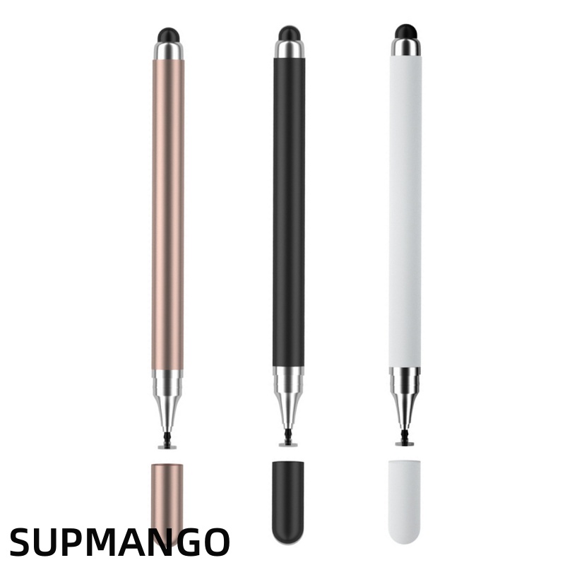 Caneta capacitiva dois em um adequada para todos os telefones celulares e tablets Caneta de desenho capacitiva com tela de toque multifuncional