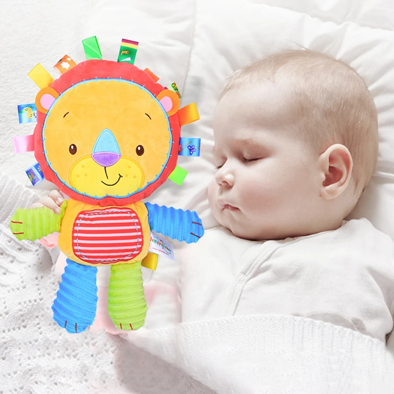 แท็กเด็กตุ๊กตาสัตว์ของเล่นBuilt-in Rattles Sensory Elephant Plush Bellของเล่นสําหรับSleep Plushทารกแรกเกิดเด็กวัยหัดเดินทารกของขวัญ