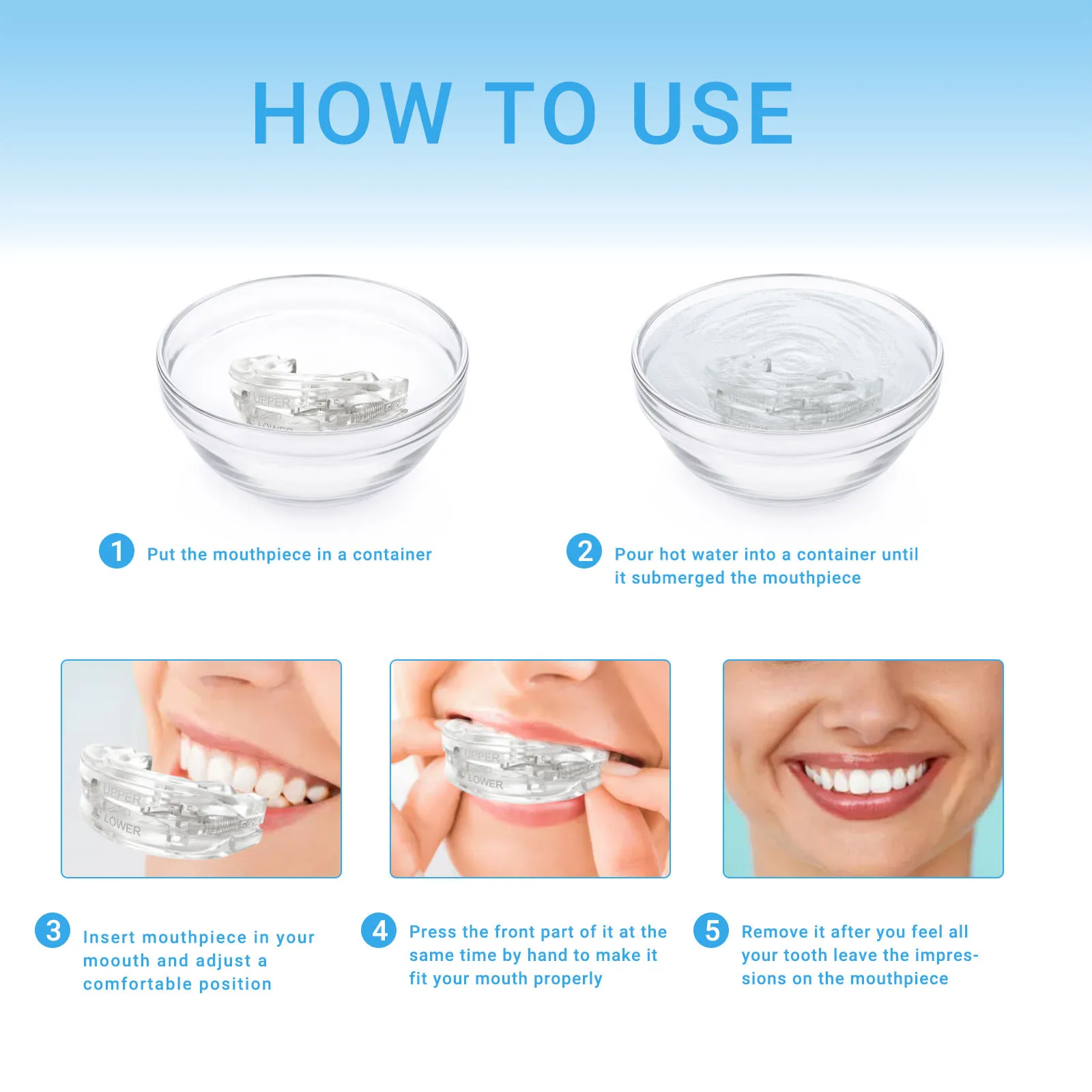 Anti-Snoring Teeth Bruxism Mouthguard Improves Sleep Teeth Bruxism Sleep and Apnea Snoring Device Stops Snoring