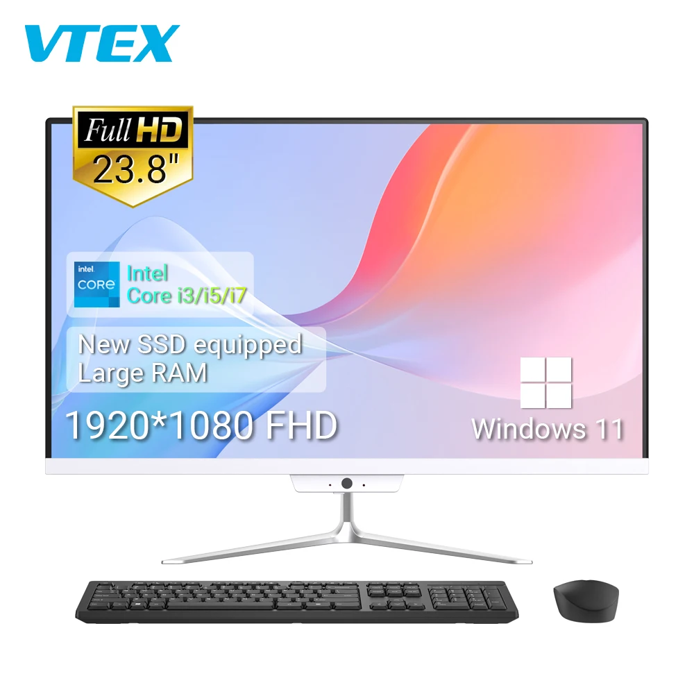 Komputer stacjonarny All-in-one Win11 Biały Komputer All-in-one Biznesowy Komputer All-in-one Gotowy do wysyłki Ustawienia do gier komputerowych