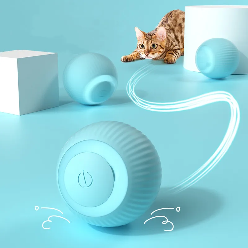ไฟฟ้าของเล่นแมวอัตโนมัติRollingสมาร์ทของเล่นแมวInteractiveสําหรับแมวการฝึกอบรมSelf-Movingลูกแมวของเล่นสําหรับเล่นในร่ม