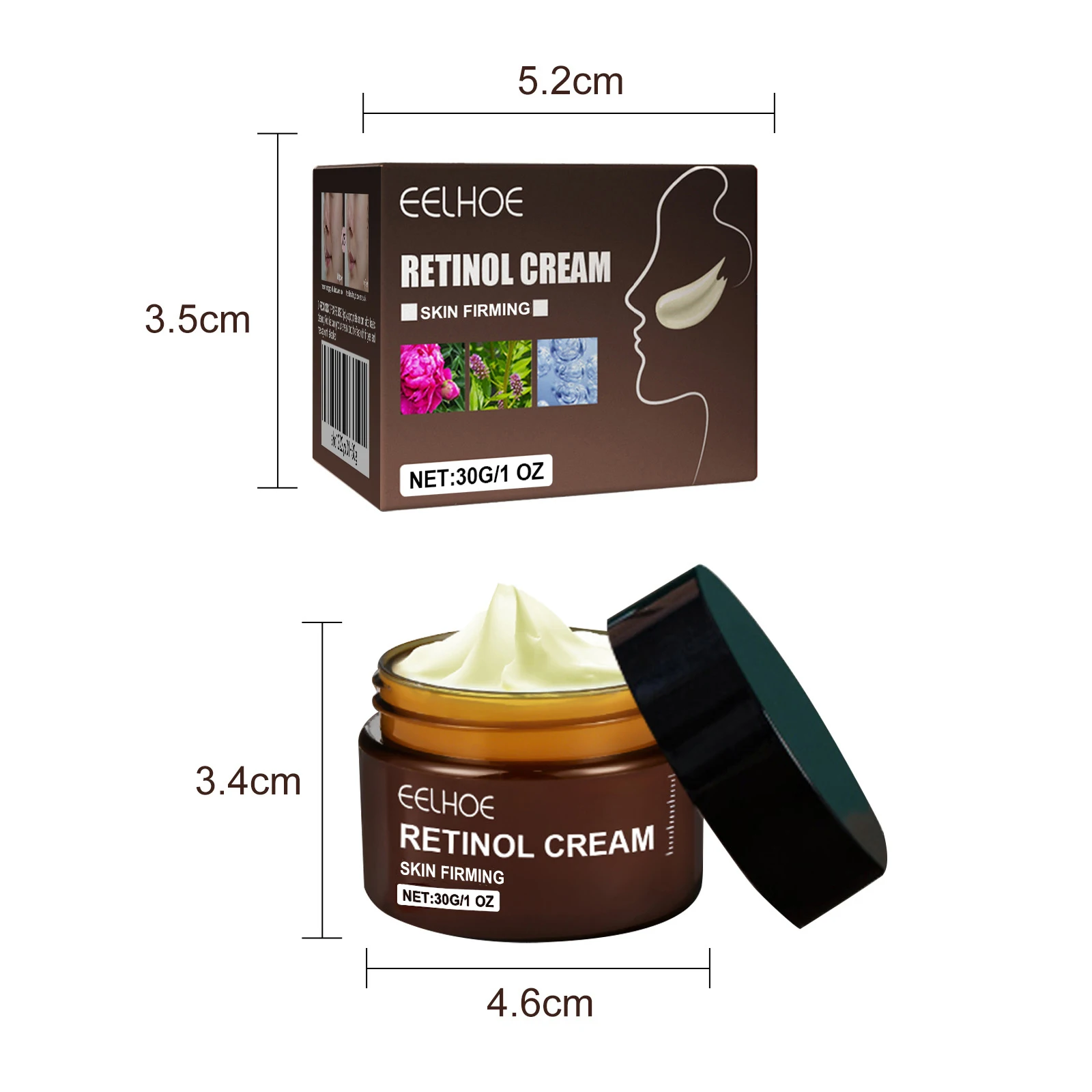 Double Retinol ครีมบํารุงผิวหน้า Anti-Aging Fade Fine Line ริ้วรอยกระชับซ่อมแซมผิว Barrier Brightening Moisturizing Cream