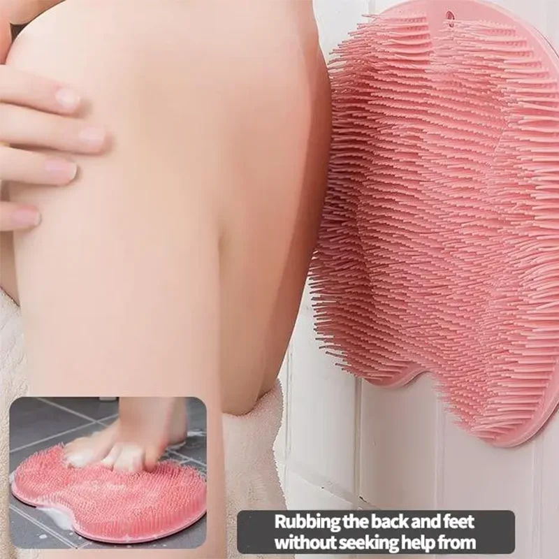 Multifunktionale Rückenreiben Artefakt Badebürste Rutschfeste Matte Saugnapf Reiben Rücken Silikon Bad Massage Fuß Reiben Matte
