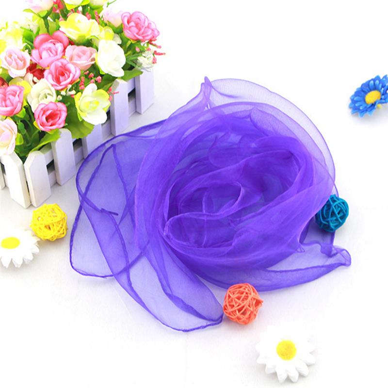 6 Colors Square Scarf Dancesquare Performance Dancing For Chiffon Ribbon Bandana Scarfs Finger Wrap Rave Hip