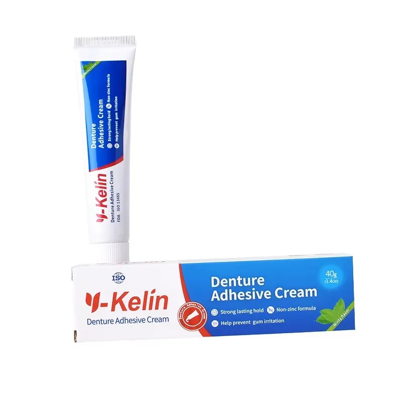 Y-Kelin Răng Giả Keo Kem 40G Mạnh Mẽ Giữ Keo Cho Cull & Từng Phần Giả Răng Liên Kết Chân Giả Cố Định