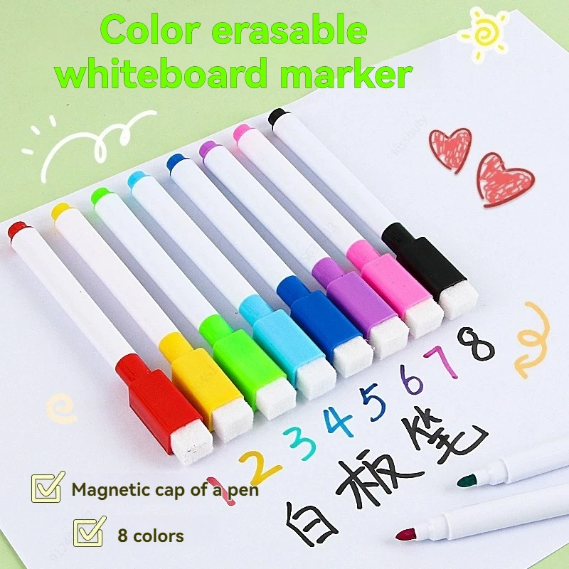 Magnetische löschbare Whiteboard-Stifte, Optionen, Tafel, Notizen, Nummerieren, Schreibwaren, Büro, Lehrmittel für den Einsatz im Klassenzimmer