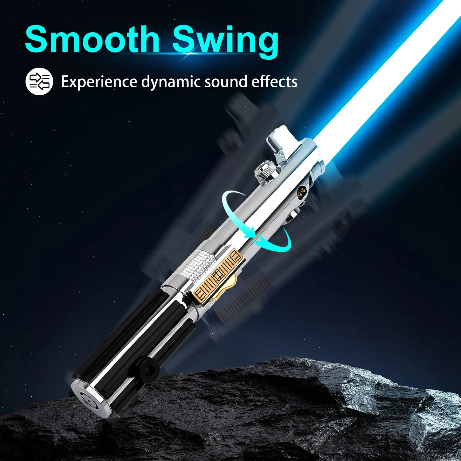 Anakin Lightsaber Proffie 2.2 Klankbord Smooth Swing Metalen handvat met LED-strip Blade SD-kaart Skywalker Replica Cosplay Speelgoed