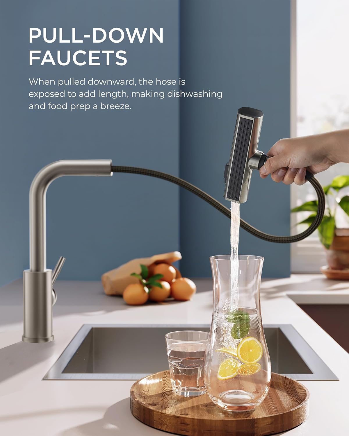 蛇口用ステンレス鋼噴霧器,床に取り付けられた水,シンクミキサー,シングルホール,滝,ホットとコールド,4つのモード,3668