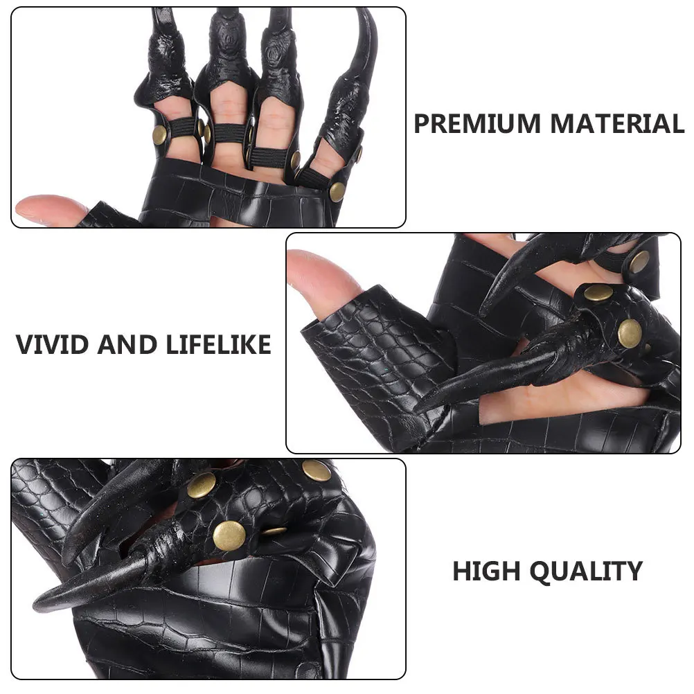 Dragon Claw Handschuhe, schwarz, langlebig, Maskenbälle, Musikfestivals, Cosplay, Tanzshows, Karneval, Requisiten, gruselige Halloween-Handschuhe, Klaue