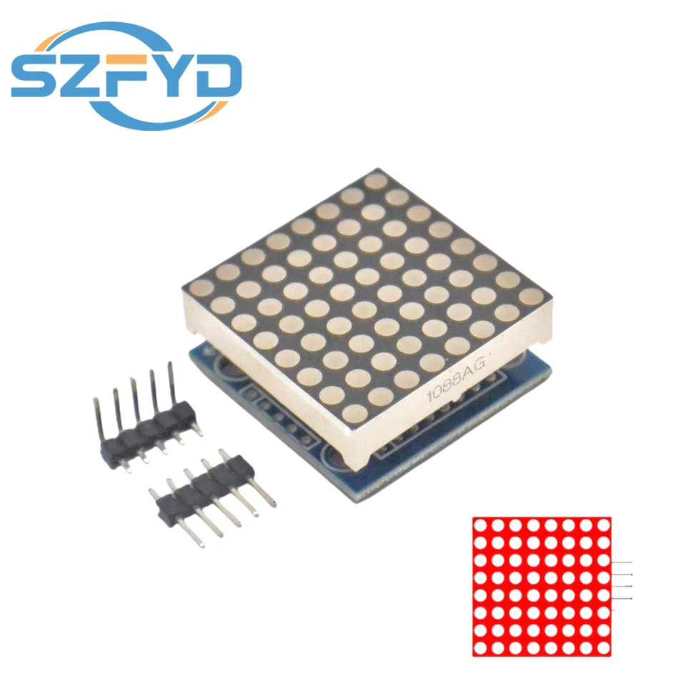 Max7219 módulo de controle de matriz de pontos, driver de controle de microcontrolador, kit diy, módulo de exibição de led mcu