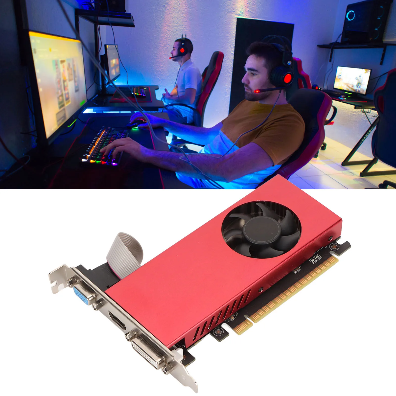 Karta graficzna GTX750TI 4GB Karta graficzna GDDR5 128bit HD Interfejs multimedialny Karta graficzna do gier dla domowego komputera stacjonarnego