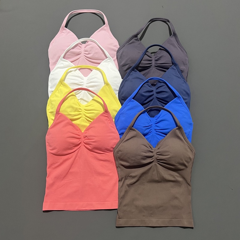 Ударный длинный топ на бретелях, женский спортивный бюстгальтер для йоги, укороченный топ без рукавов для тренировок, эластичная спортивная одежда для фитнеса, жилет для бега, топы для спортзала