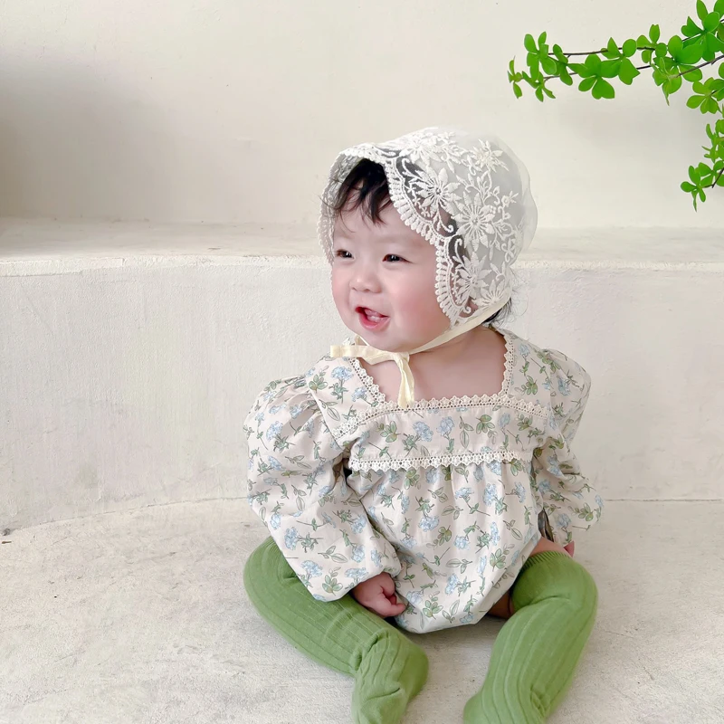 Bloem borduurwerk mesh stof kant bloem holle prinses hoed baby hoed pasgeboren hoed verjaardag fotografie prop