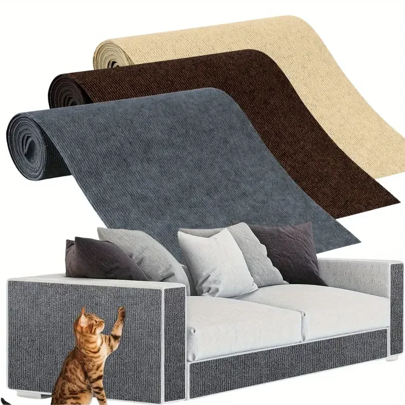 Selbstklebendes Katzenkratzbrett, zuschneidbar, für Katzen, Teppich, Matte, Anti-Katzenkratzer, Möbel, Couch, Ecke, Innensofa, Wandschutz