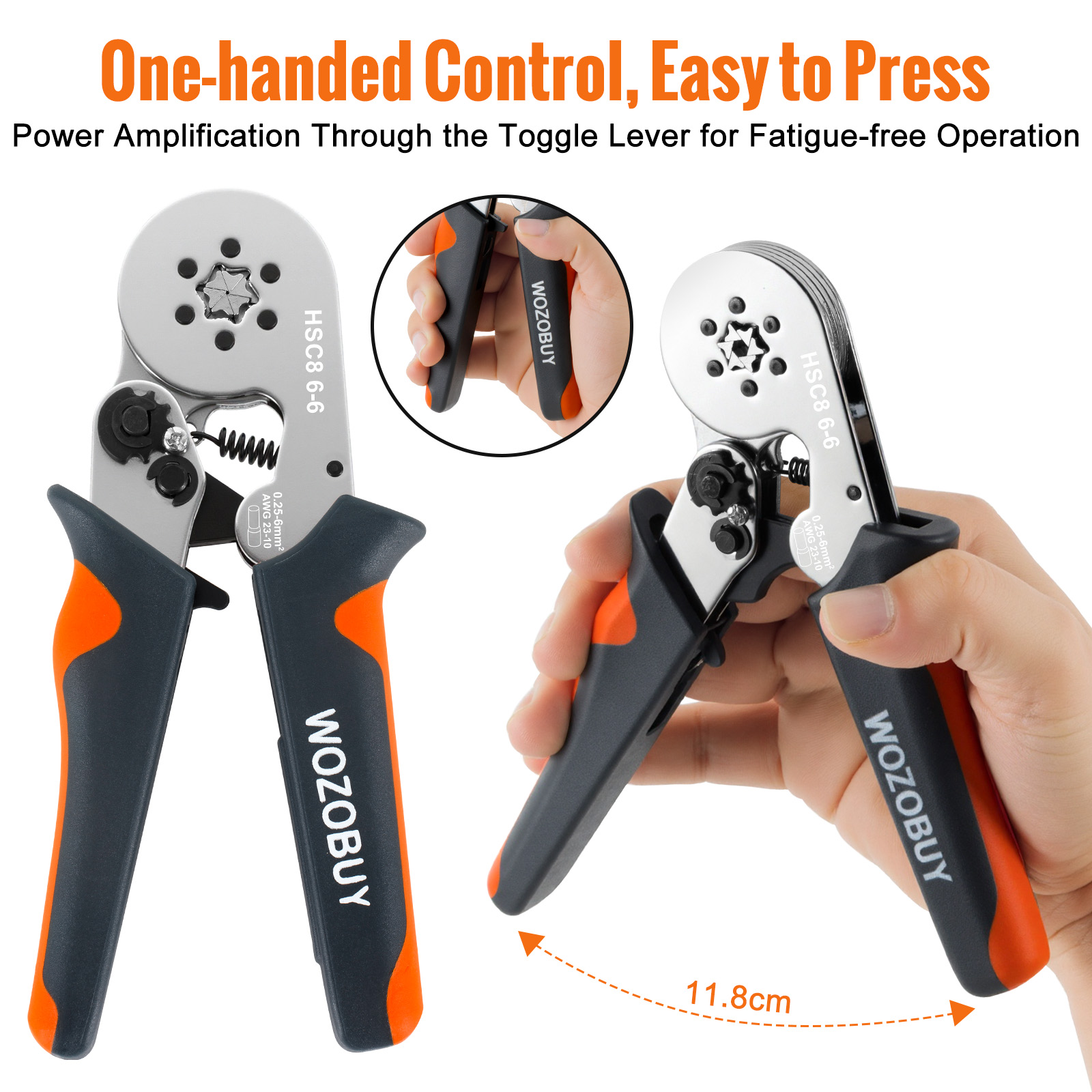 Ferrule Sleeves Terminal Crimping Tools Mini Electrical Pliers HSC8 6-4/6-6(0.25-10mm²/0.25-6mm²) Wire Connection Repair Clamp