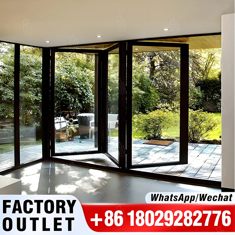 Precision Crafted Modern Bi-Fold Garage Doors with Windproof and Secure Operation