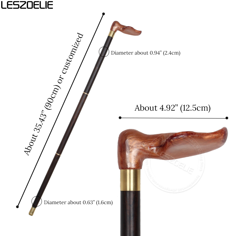 สําหรับซ้ายมือเรซิ่นหรูหราแอฟริกัน Rosewood เดิน Stick ผู้ชายแฟชั่น Canes ผู้หญิง Elegant Vintage Walking Sticks