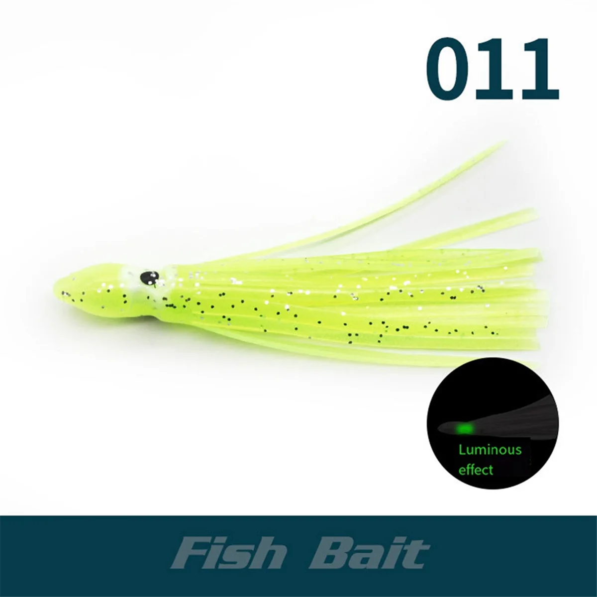 Baau luminosa polvo macio isca pvc polvo isca multi-cor falso peixe isca mar barco de pesca isca de pesca 011