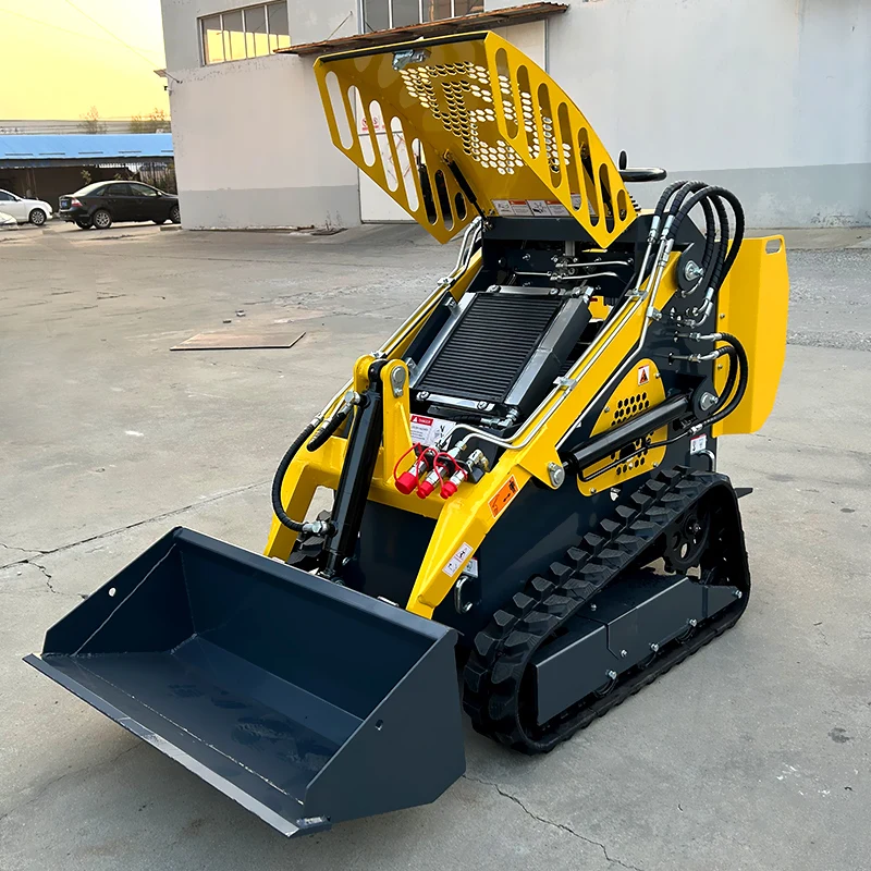 Customized Hot Selling Mini Sliding Loader CE Approved Front End Loader Electric Tracked Skid Steer Loader With Attachments