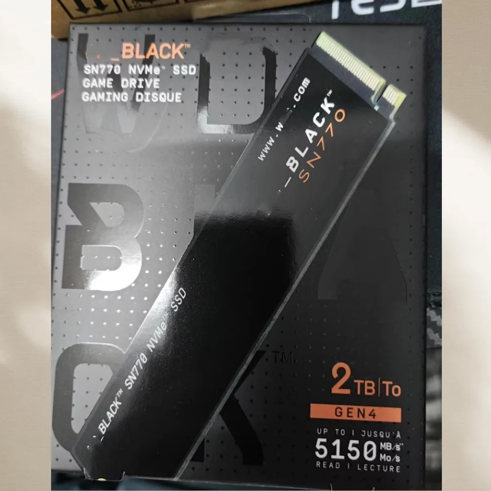 Original para WD Western Digital SN750 SN770 SSD interno 250GB 1TB 500GB 2TB NVMe M.2 2280 PCIe 3,0 4,0 X4 para ordenador portátil de juegos